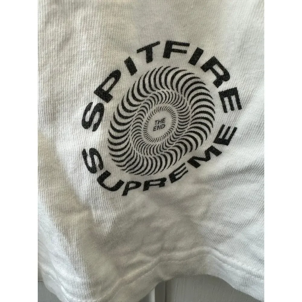 Supreme X Spitfire White T-Shirt Size Medium - Picture 5 of 5